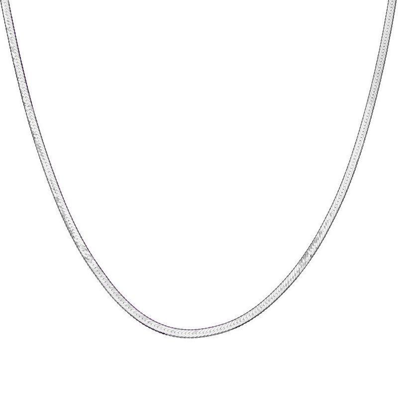 Giorgio di Vicenza Sterling Silver Herringbone Chain Necklace, Womens Product Image