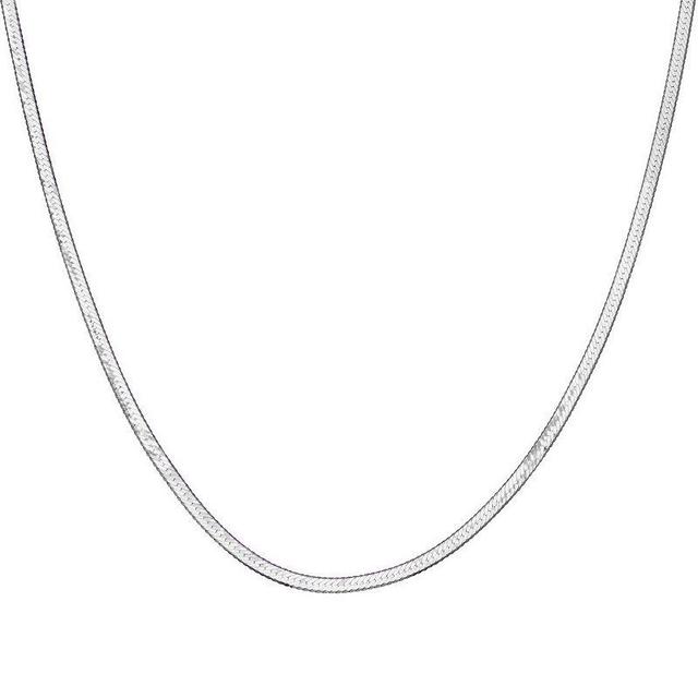 Giorgio di Vicenza Sterling Silver Herringbone Chain Necklace, Womens Product Image