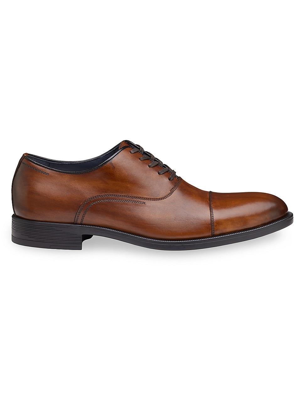 Mens J & M Collection Flynch Leather Cap-Toe Oxfords Product Image