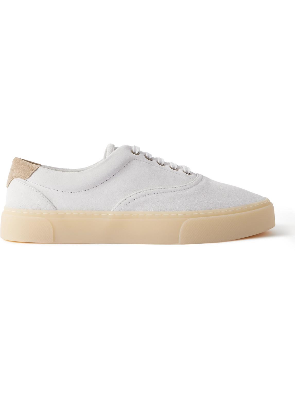 Suede Sneakers In White Product Image