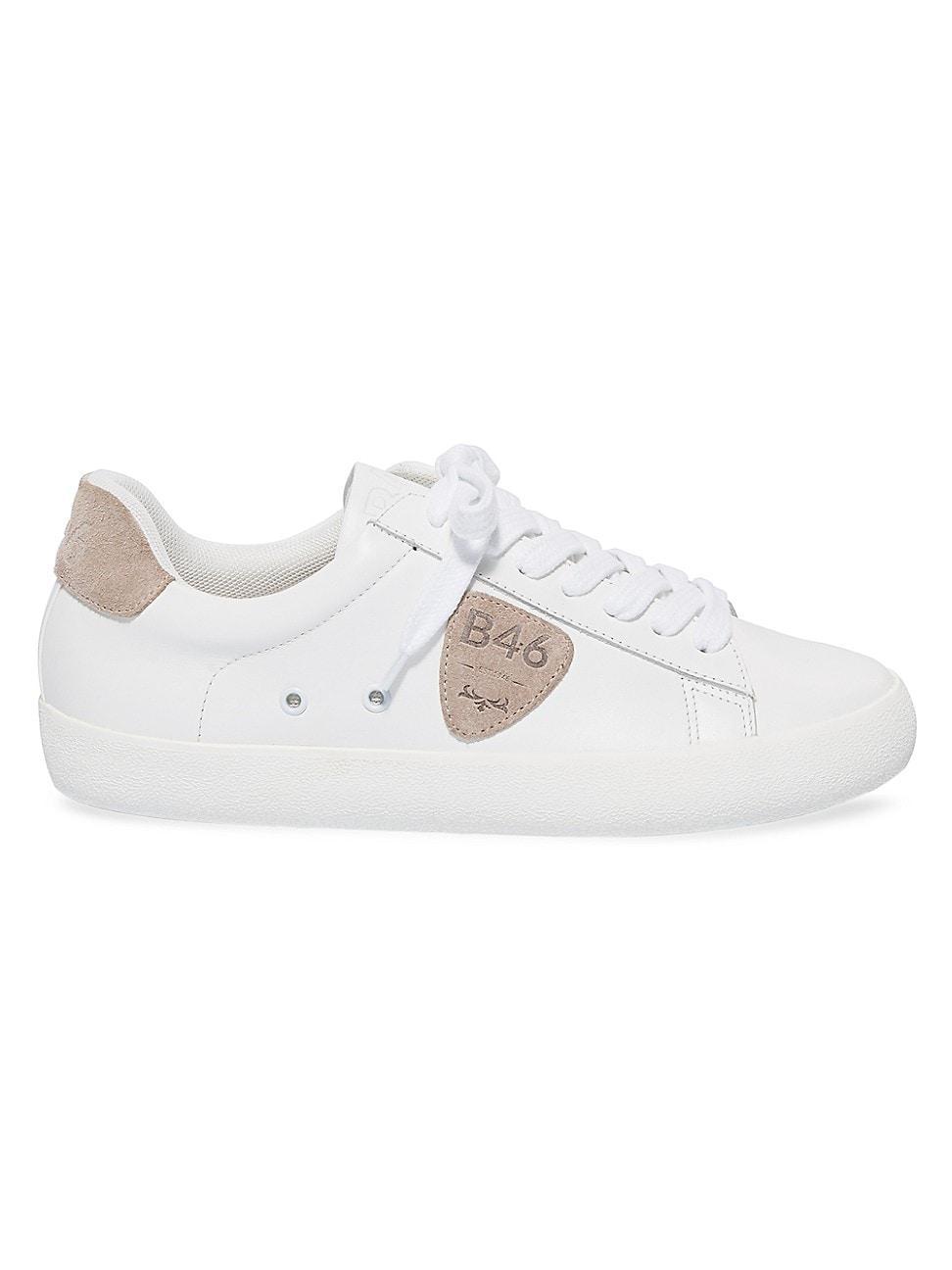 Womens Tatum Leather Logo Sneakers Product Image