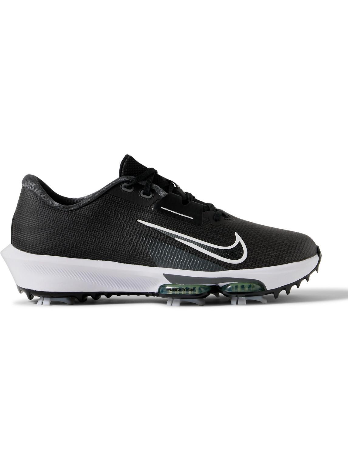 NIKE Air Zoom Infinity Tour 2 Rubber-trimmed Flyknit Golf Sneakers In Black Product Image