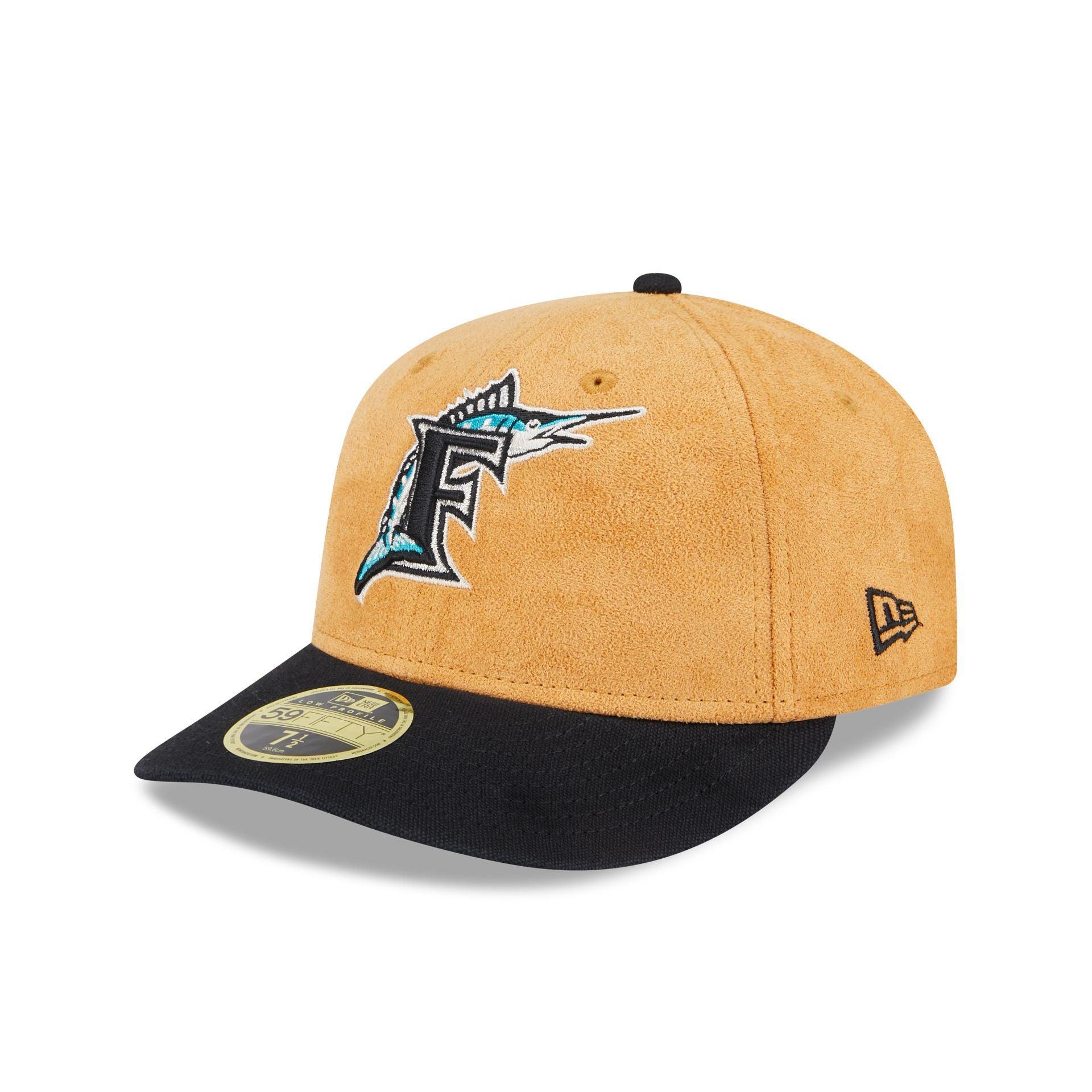 Miami Marlins Tan Texture Low Profile 59FIFTY Fitted Hat Male Product Image