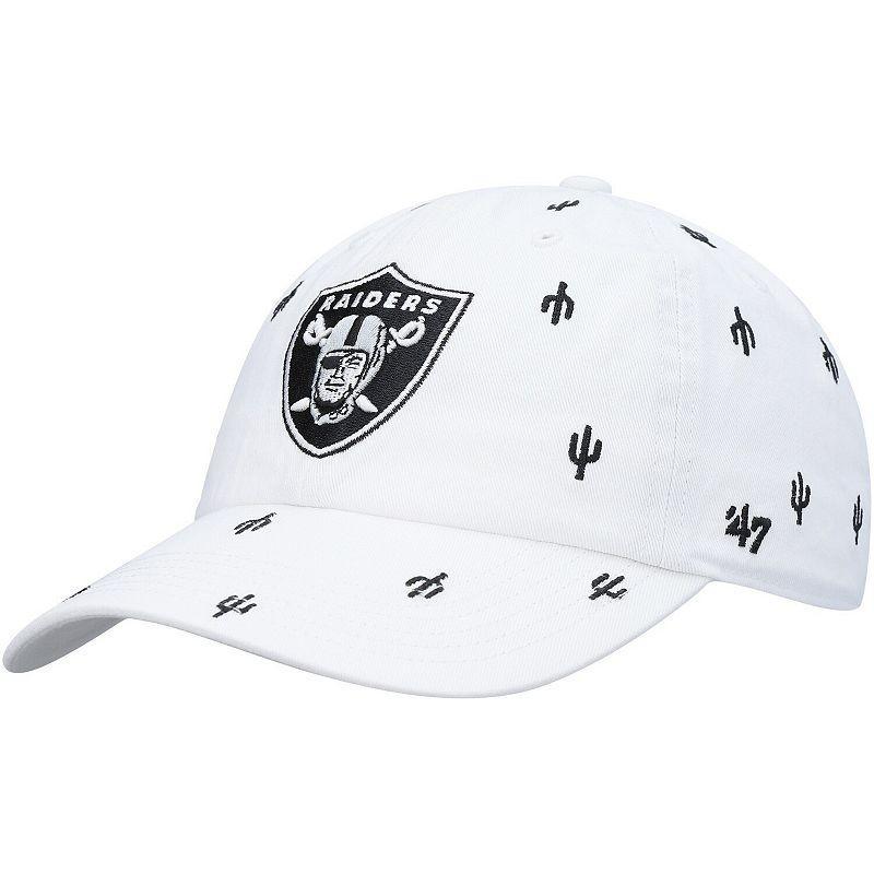 Womens 47 White Las Vegas Raiders Confetti Clean Up Adjustable Hat Product Image