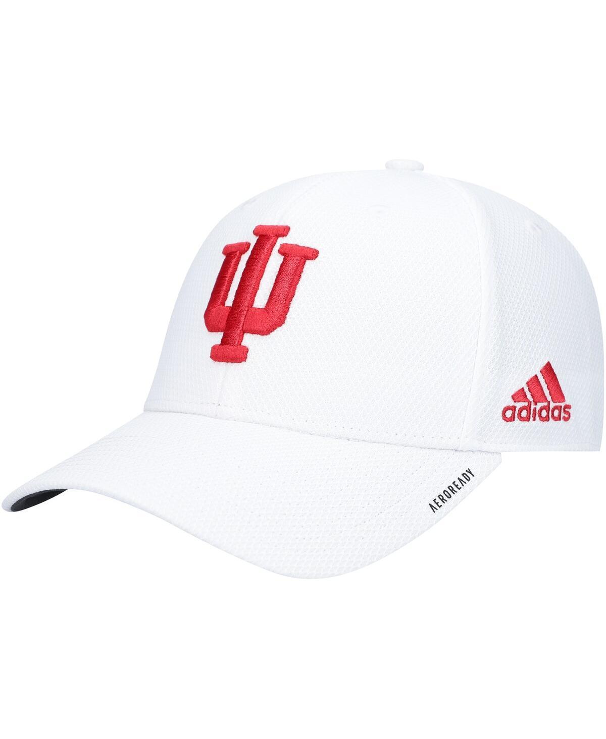 Mens adidas White Indiana Hoosiers 2021 Sideline Coaches Aeroready Flex Hat Product Image