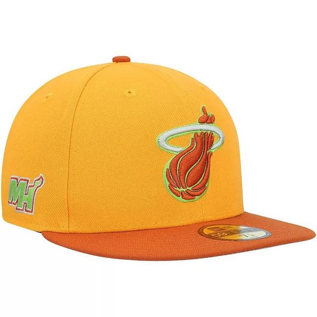 Mens New Era /Rust Miami Heat 59FIFTY Fitted Hat Product Image