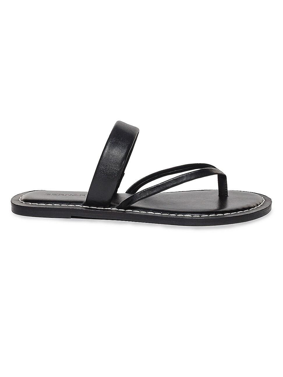 Calfskin Flat Thong Slide Sandals Product Image