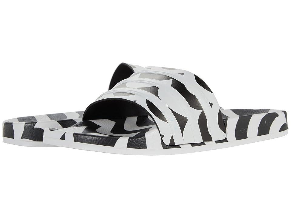 adidas Originals Adilette Slide White/Team Real Magenta) Women's Slide Shoes Product Image