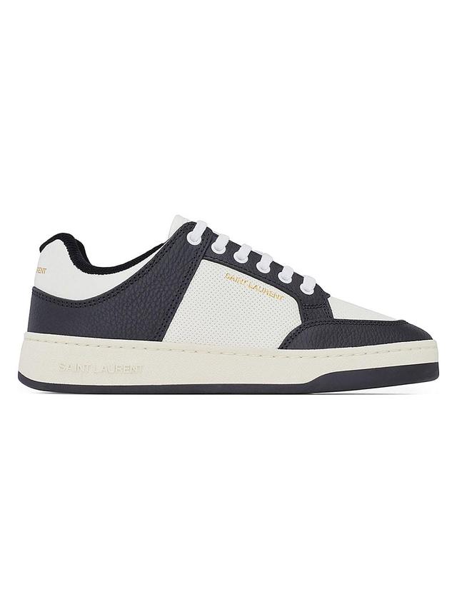 Saint Laurent - Sl/61 Low-top Leather Trainers - Womens - Black White Product Image