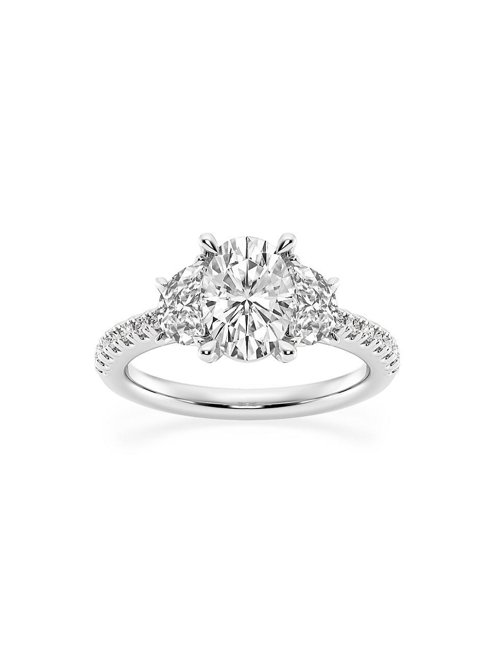 Womens 14K White Gold & Oval Lab-Grown Diamond Ring/2.75-7.00 TCW Product Image