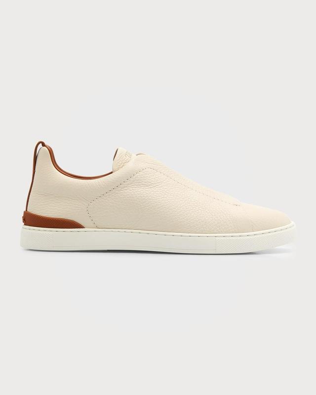 ZEGNA Triple Stitch Deerskin Slip-On Sneaker Product Image