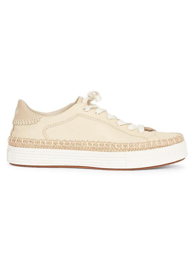 Womens Telma Leather Low-Top Espadrille Sneakers Product Image