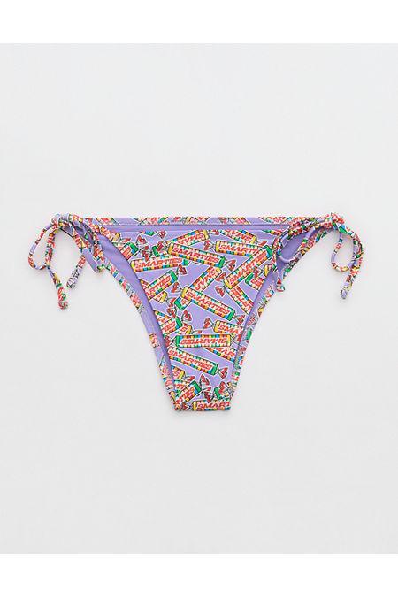 Aerie Smarties Low Rise Tie Cheekiest Bikini Bottom Women's Product Image