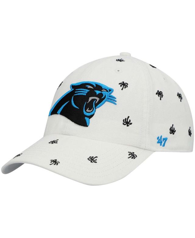 Womens White Carolina Panthers Team Confetti Clean Up Adjustable Hat Product Image