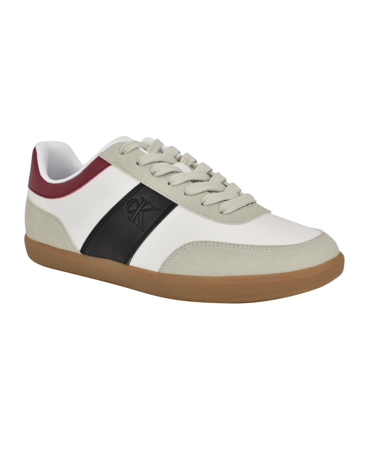 Calvin Klein Mens Codrin Lace-Up Casual Sneakers - Light Grey Product Image