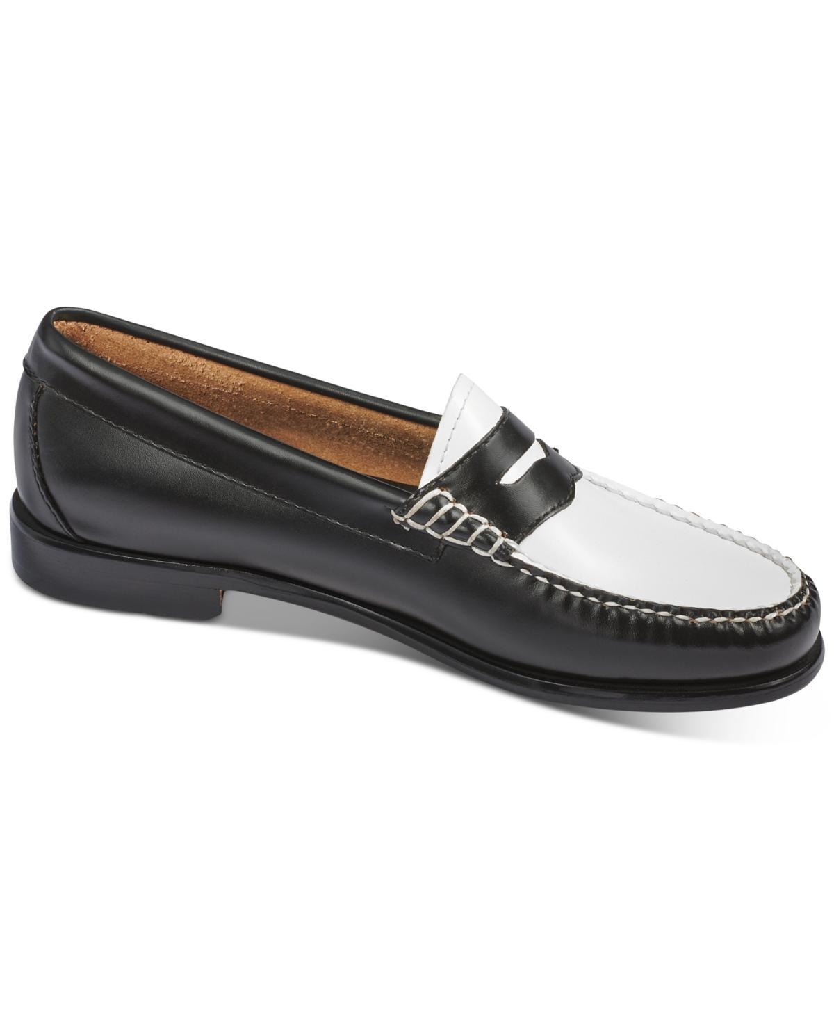 G.H. Bass Womens Whitney Weejun Color Block Leather Loafers Product Image