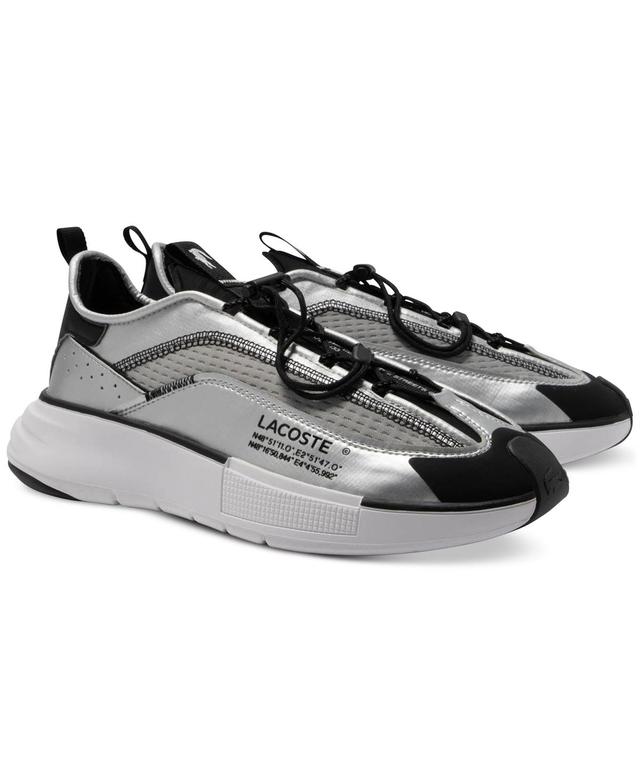 Lacoste Mens Lacoste Audyssor Lite Textile Sneakers - Silver Product Image