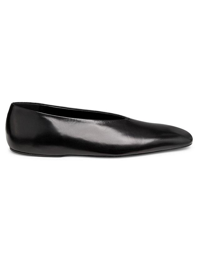 Womens Leather Ballerina Flats Product Image