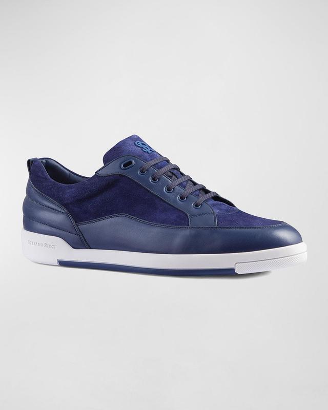 Mens Calfskin Suede Low-Top Sneakers Product Image