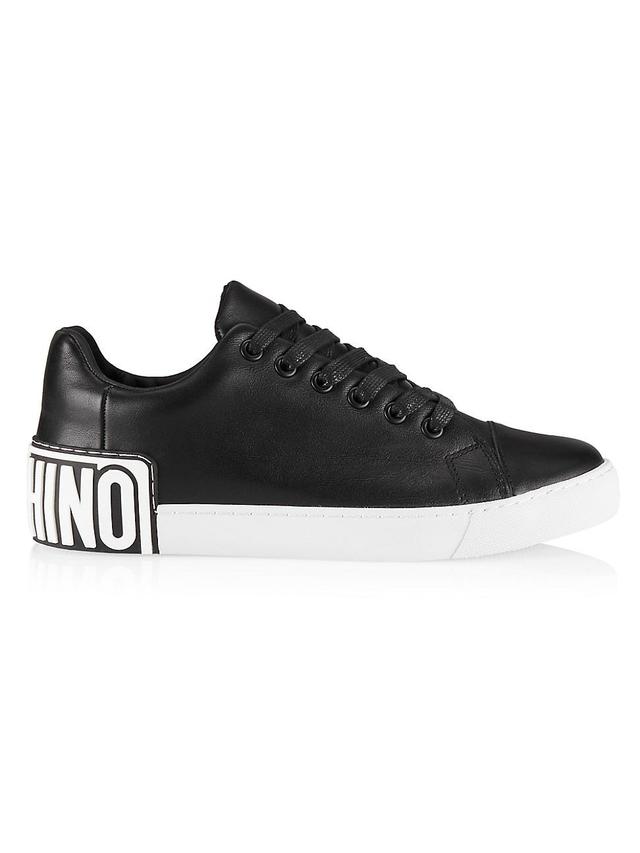 Mens Logo Leather Low-Top Sneakers Product Image