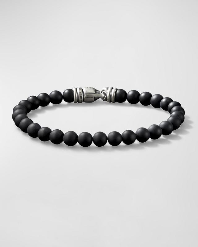 Mens Spiritual Beads Bracelet in Sterling Silver Product Image