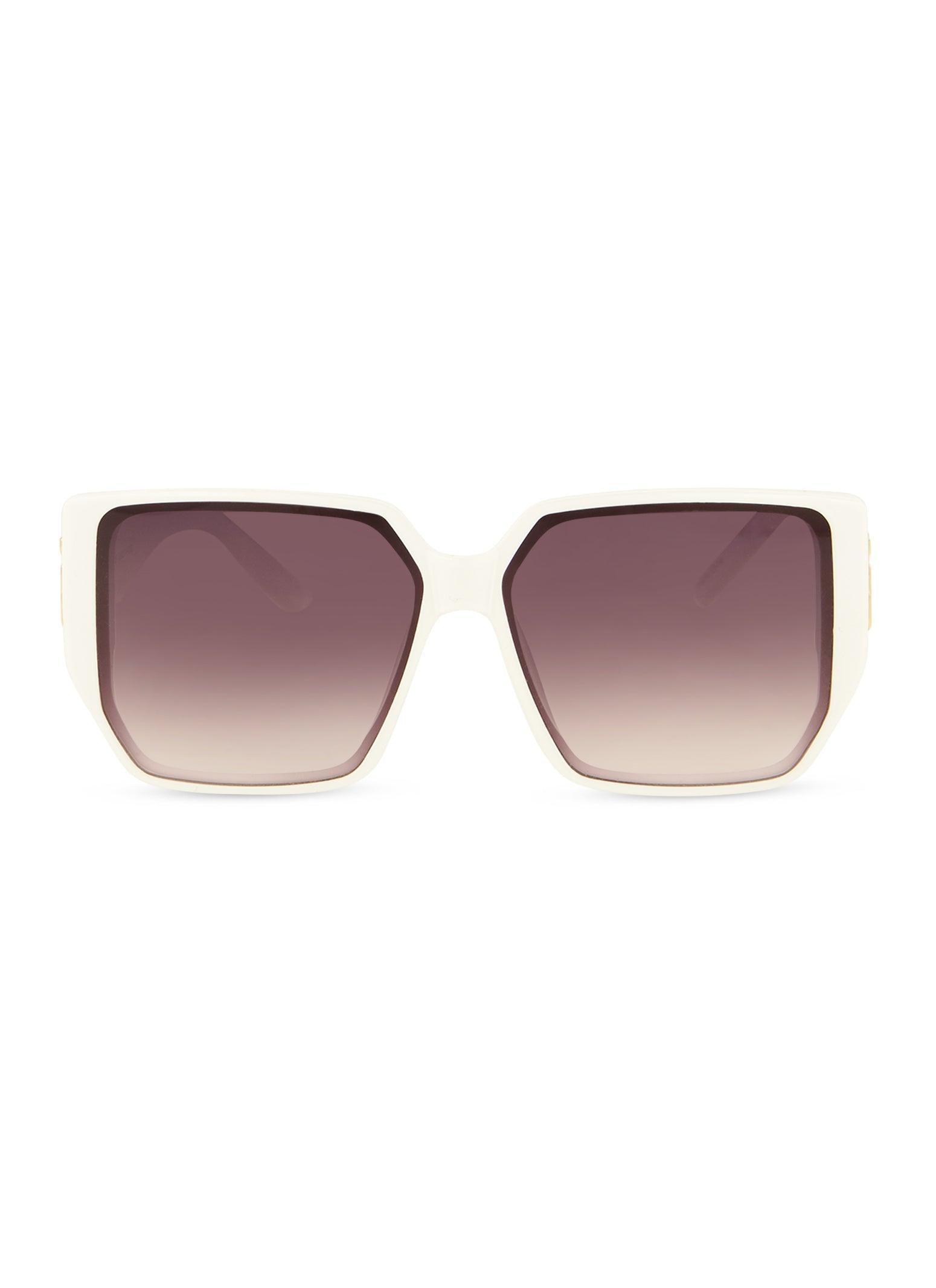 Metallic Temple Detail Sunglasses Female Product Image