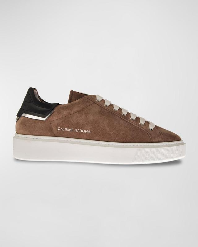 Mens Logo Suede Low-Top Sneakers Product Image