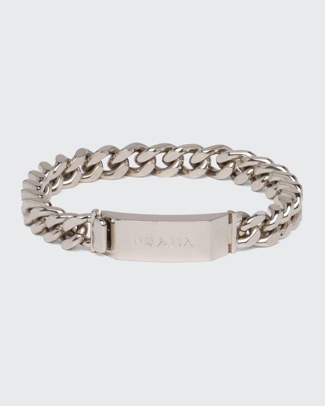 Mens Sterling Silver Chain Bracelet Product Image