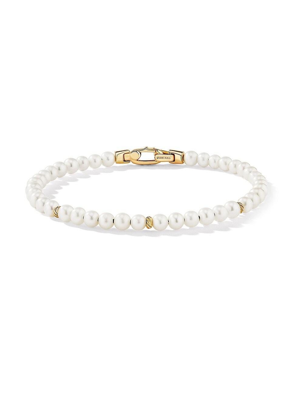 Womens Bijoux Spiritual Beads Bracelet with 14K Yellow Gold Product Image