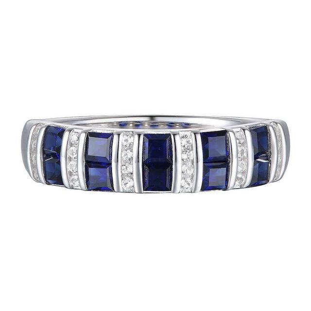 Sterling Silver Lab-Created Sapphire Ring, Womens Product Image