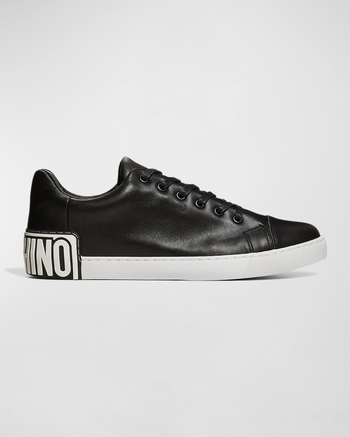 Mens Maxi-Logo Low-Top Leather Sneakers Product Image