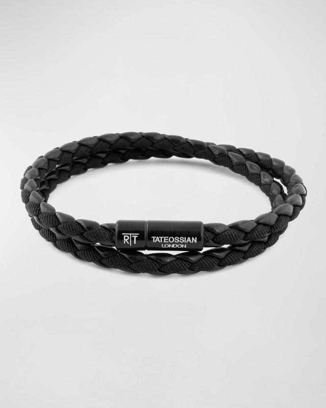 Mens Woven Leather Bracelet Product Image