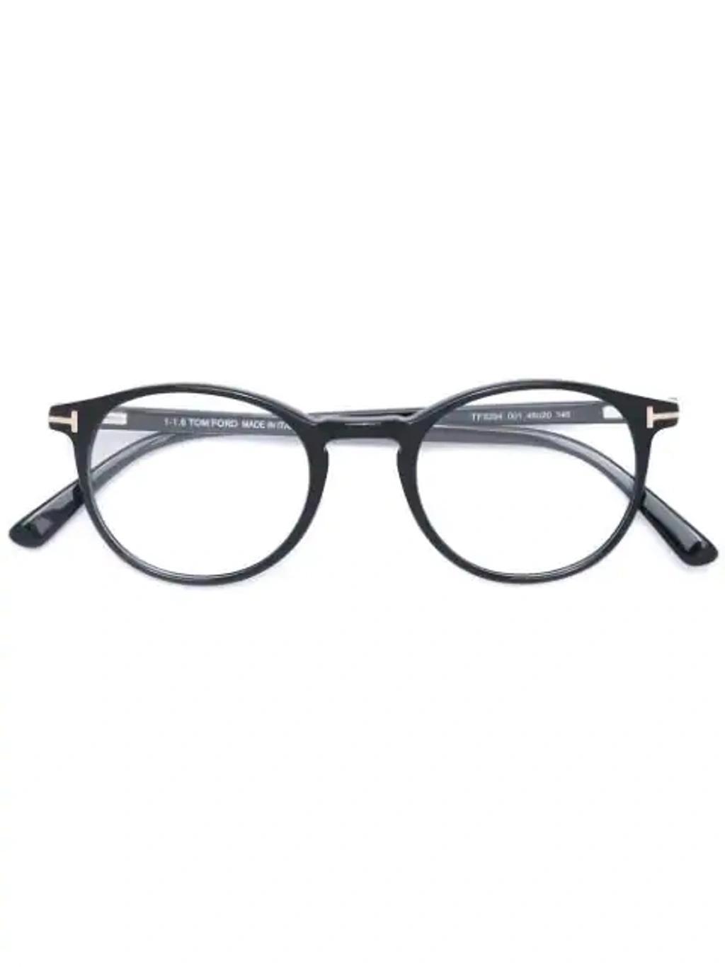 Round Frame Glasses In Black Product Image