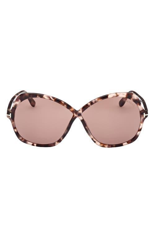 TOM FORD Rosemin 64mm Gradient Oversize Butterfly Sunglasses Product Image