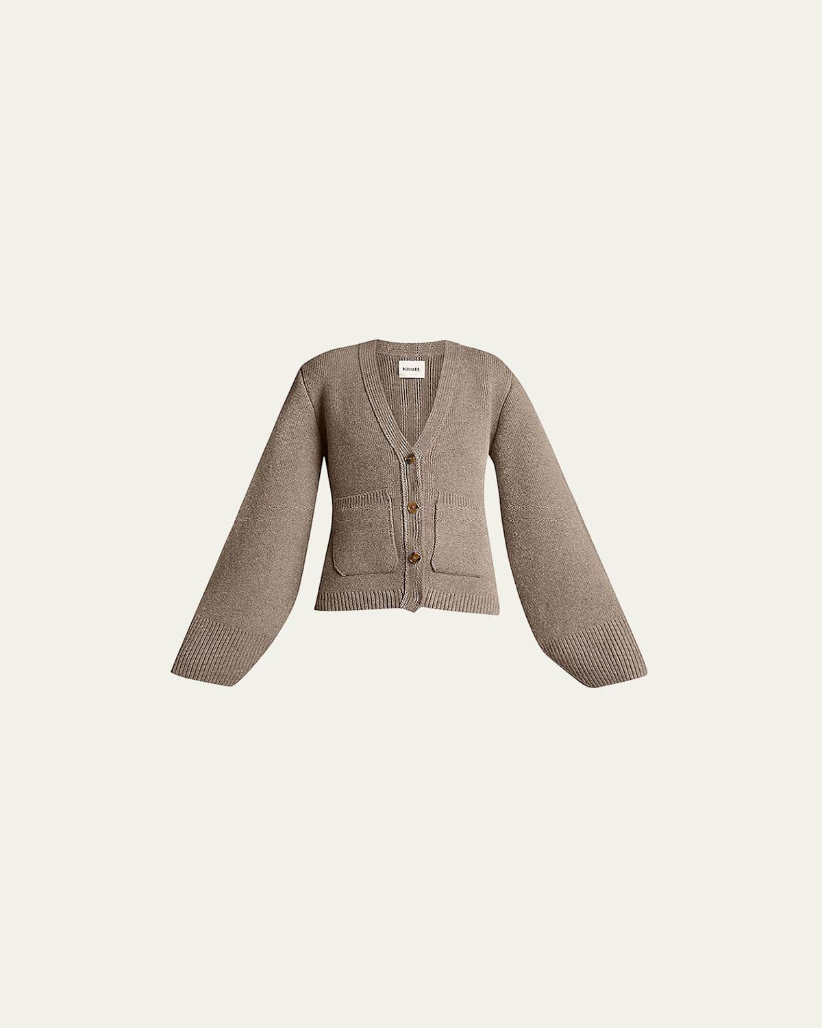 KHAITE Scarlet Cardigan in Neutral Product Image