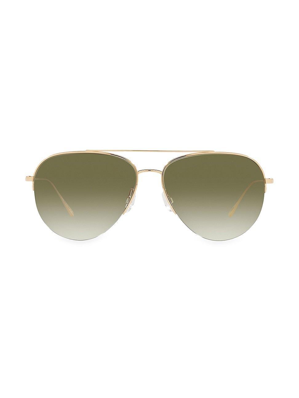 Oliver Peoples Cleamons 60mm Gradient Pilot Sunglasses Product Image