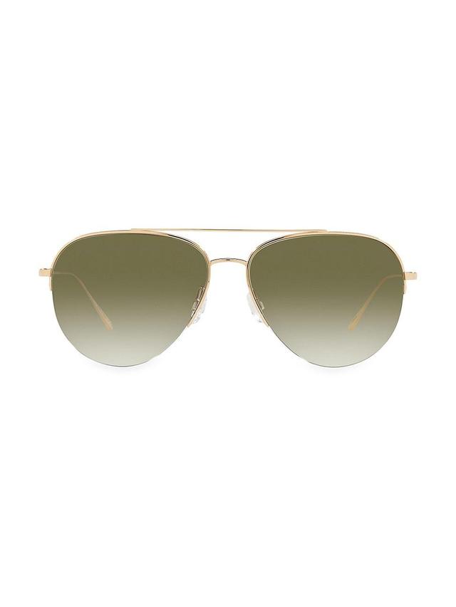 Oliver Peoples Cleamons 60mm Gradient Pilot Sunglasses Product Image