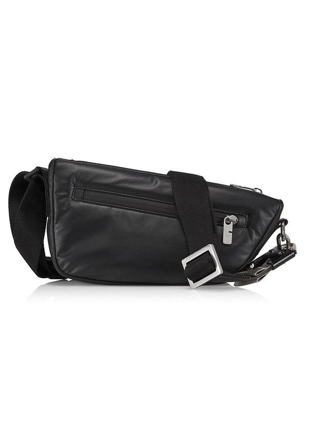 Mens Shield Leather Corssbody Bag Product Image