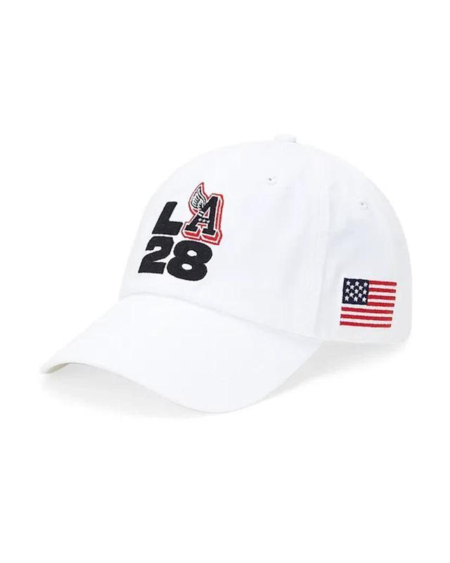 POLO RALPH LAUREN La28 Olympic Twill Ball Cap In White Product Image