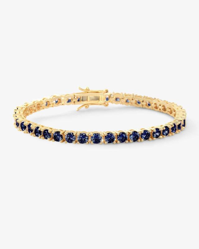 Grand Heiress Tennis Bracelet - Gold|Blue Sapphire Diamondettes Product Image