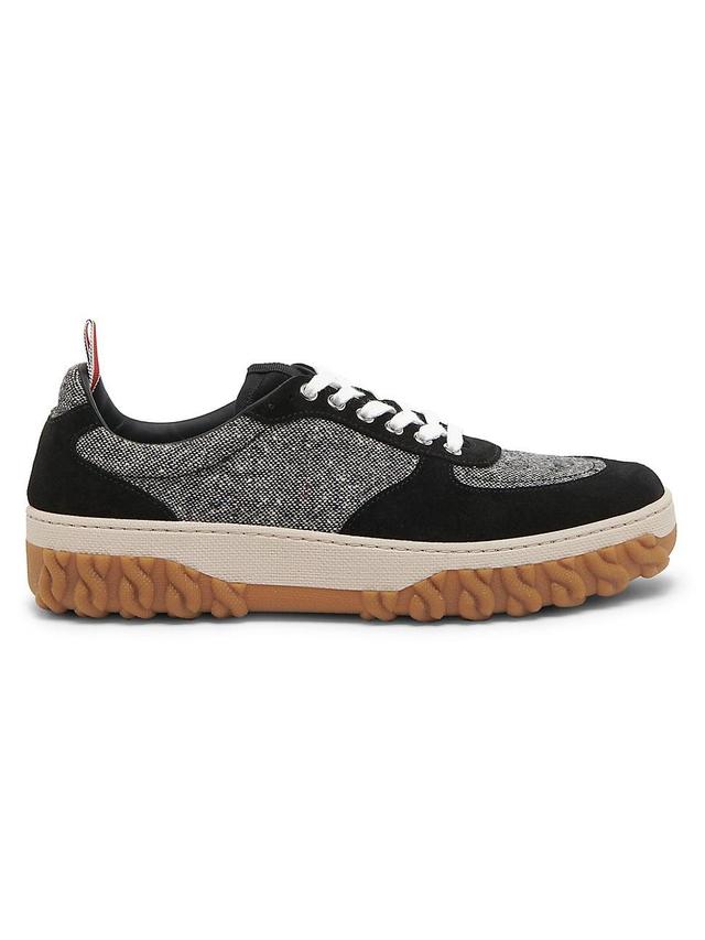 Mens Letterman Wool & Suede Low-Top Sneakers Product Image