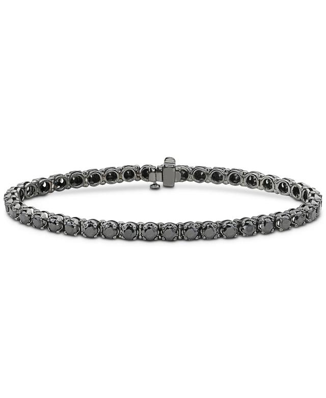 Mens Black Diamond Tennis Bracelet (10 ct. t.w.) in Black Rhodium-Plated Sterling Silver Product Image