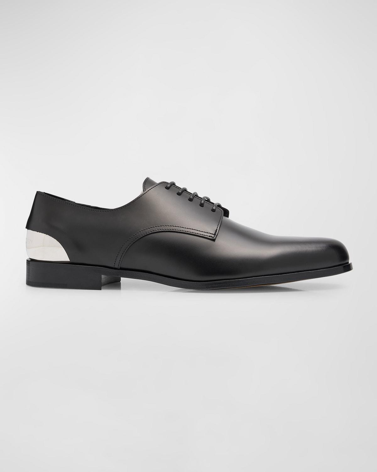 Mens Metal-Accent Leather Oxfords Product Image