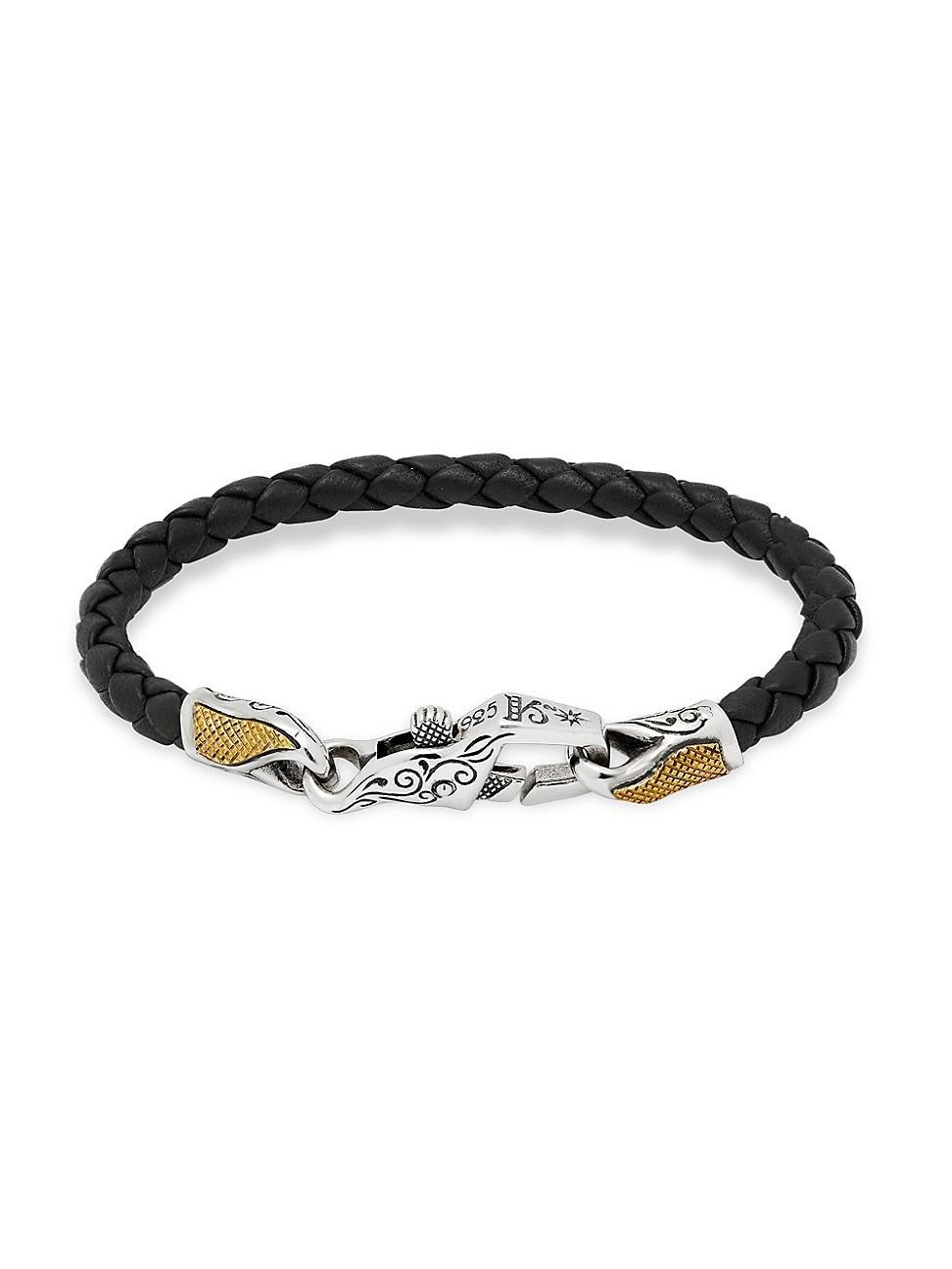 Womens Perseus Sterling Silver & Bronze Woven Bracelet Product Image