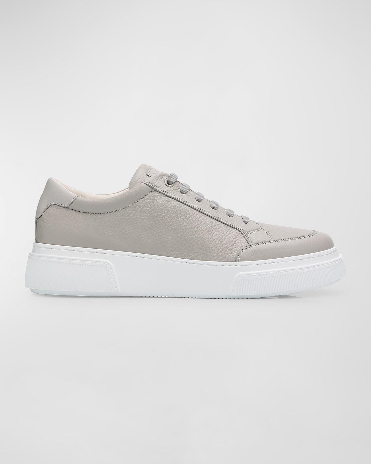 Mens Deerskin Leather Low-Top Sneakers Product Image