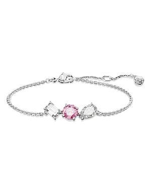 Womens Mesmera Rhodium-Plated & Crystal Mixed Cuts Bracelet Product Image