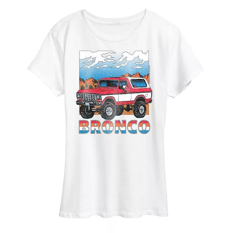 Womens Ford Bronco Mountain View Graphic Tee Product Image