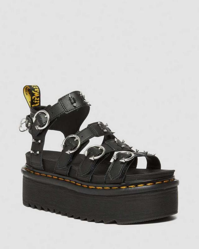 Blaire Piercing Leather Platform Sandals Product Image