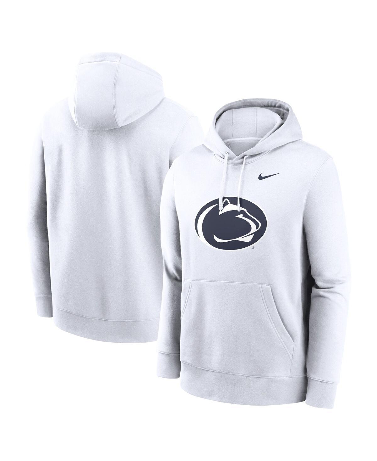 Nike Mens White Penn State Nittany Lions Primetime Evergreen Club Fleece Pullover Hoodie Product Image