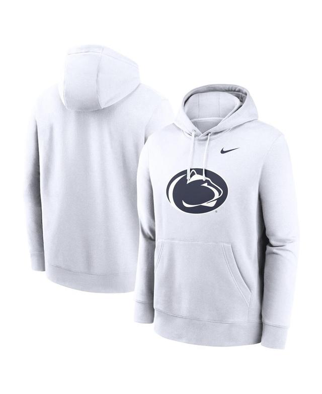 Nike Mens White Penn State Nittany Lions Primetime Evergreen Club Fleece Pullover Hoodie Product Image